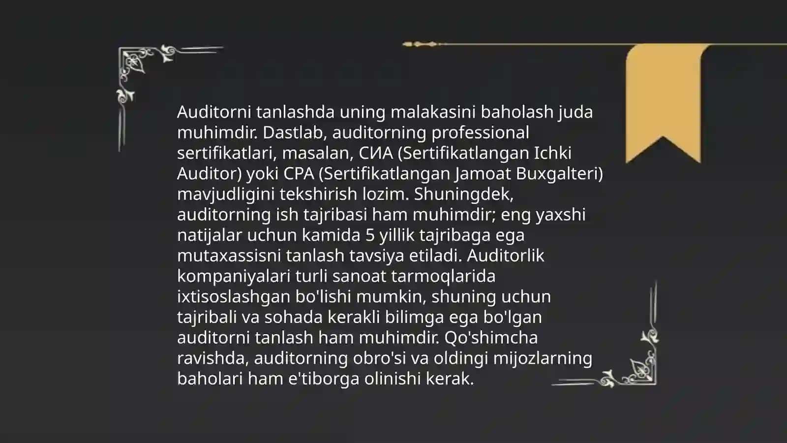 Auditor ish sifatini nazorat qilish 3