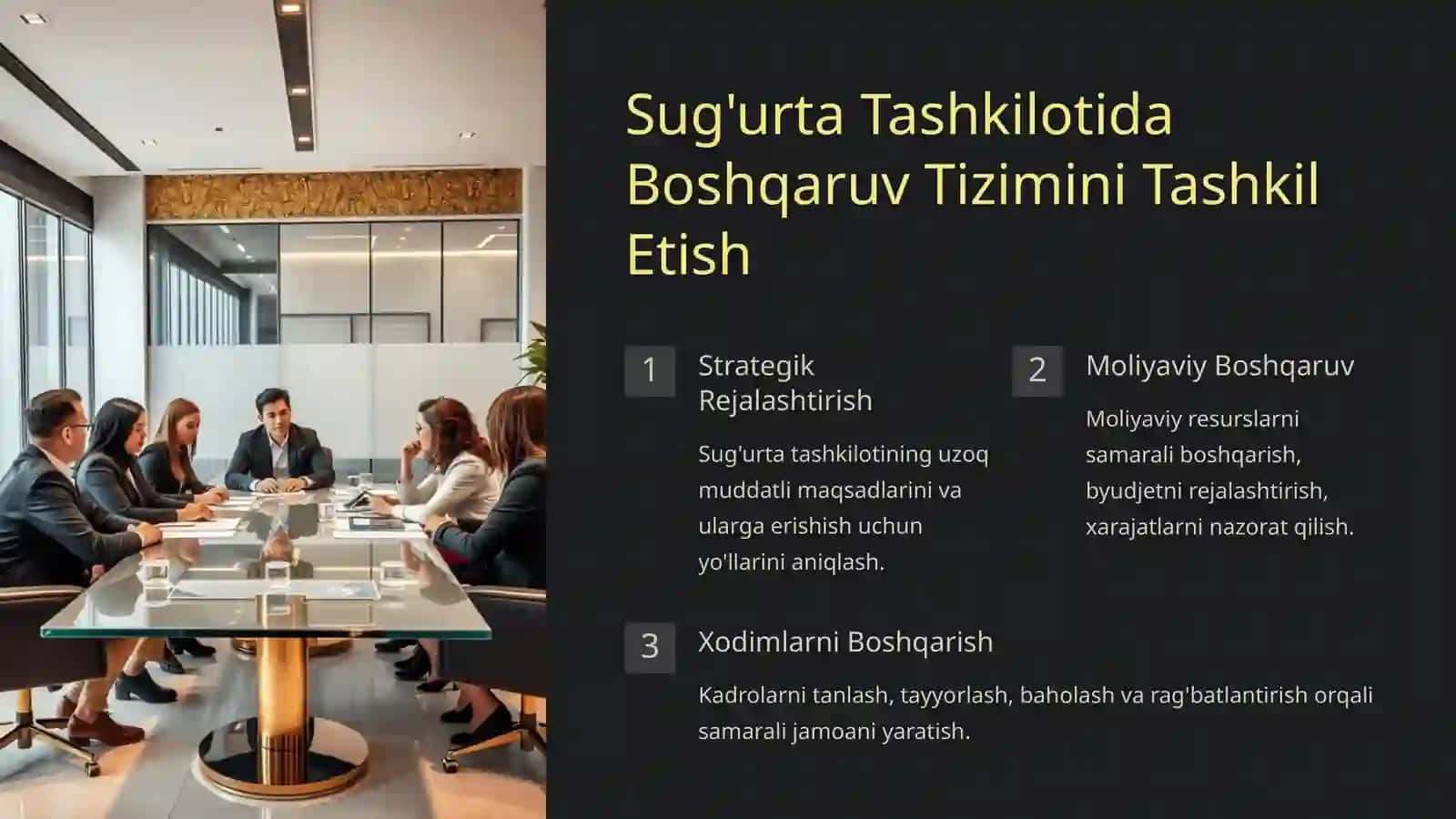 Sug'urta Tashkilotida Ish Yurituvchi Tizimni Tashkil Etish Asoslari 3