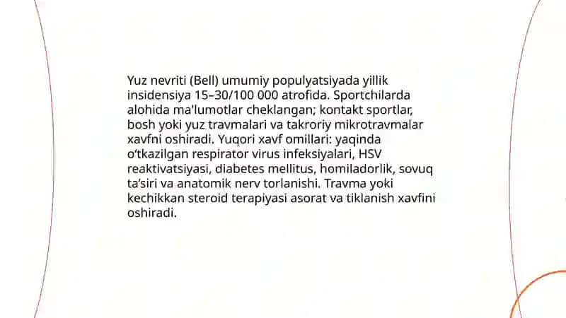 Sportchilarda yuz, tirsak va bilaknevritlarining klinik belgilari, diagnostikasi 3