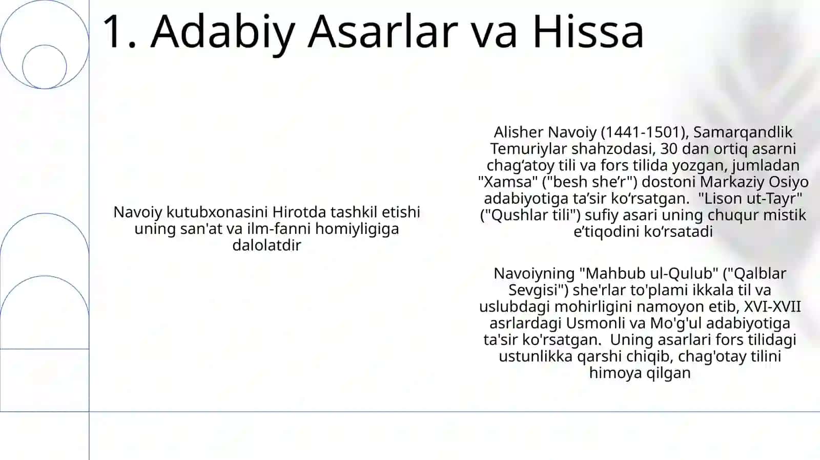 Adabiy Asarlar va Hissa 3