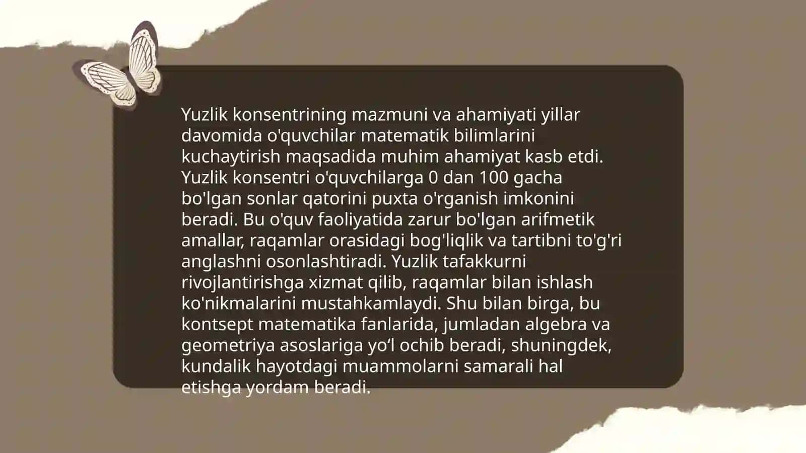 Yuzlik konsentrida arifmetik amallarni o'rgatish metodikasi 3