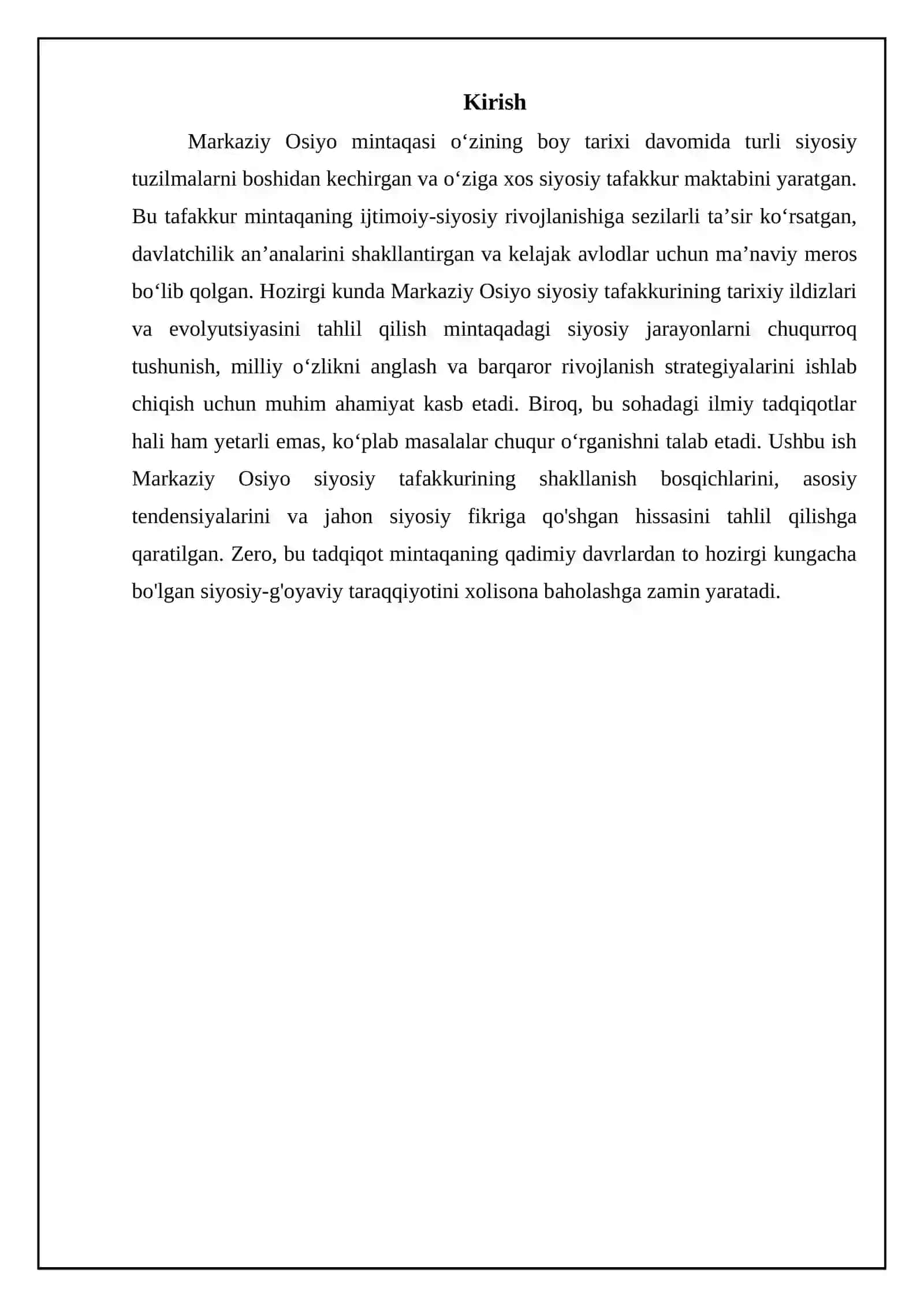 Mavzu: O'rta Osiyoda siyosiy fikrlar tarixi 3