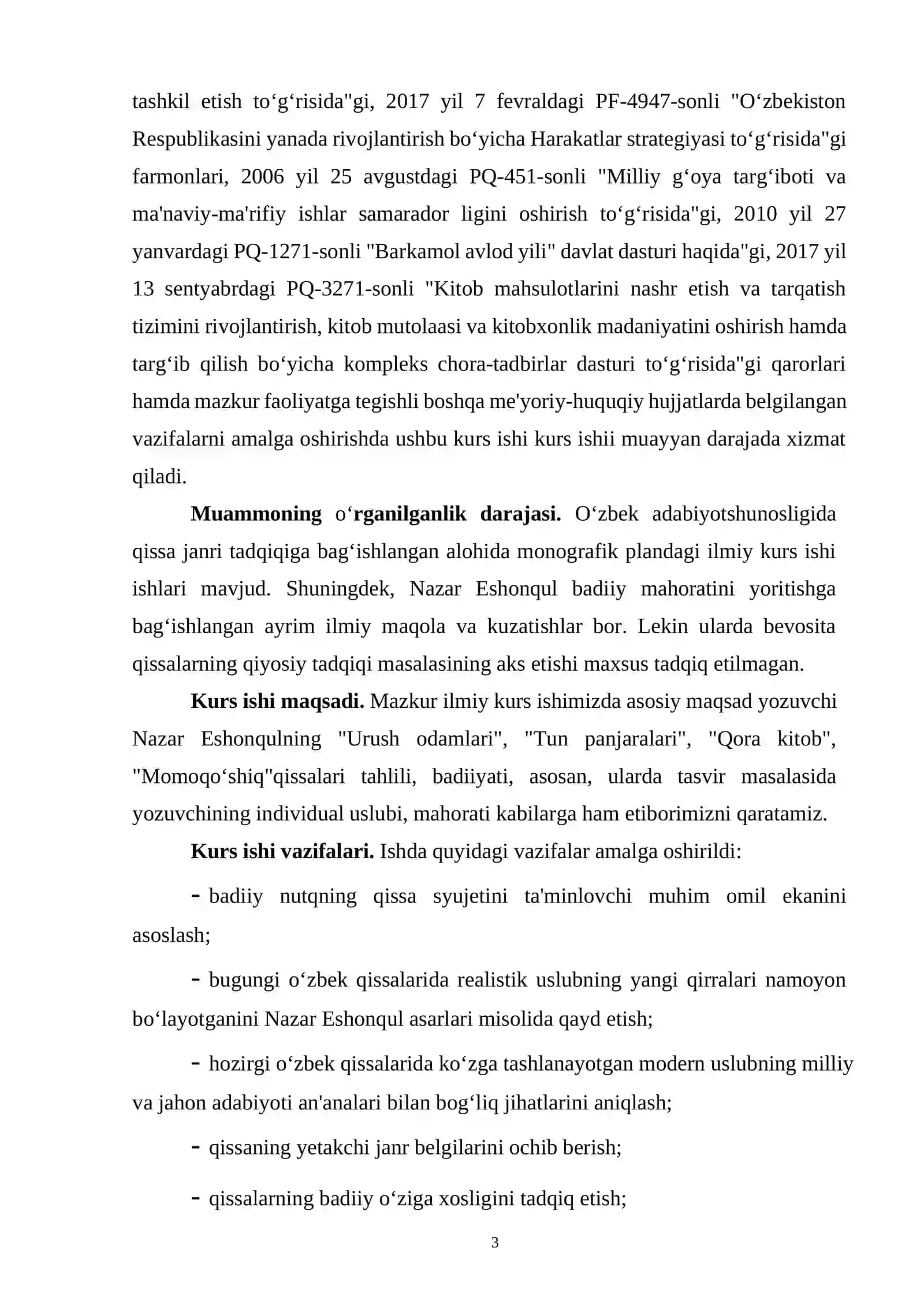 BADIIY ASARDA MAVZU VA G‘OYA  NAZAR ESHONQUL ASARLARI ASOSIDA 3