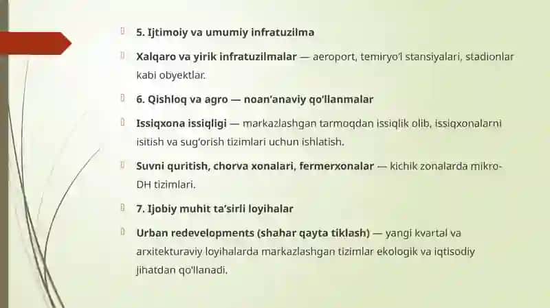 Markazlashgan issiqlik ta'minoti tizimining qo'llanish soxasi 3