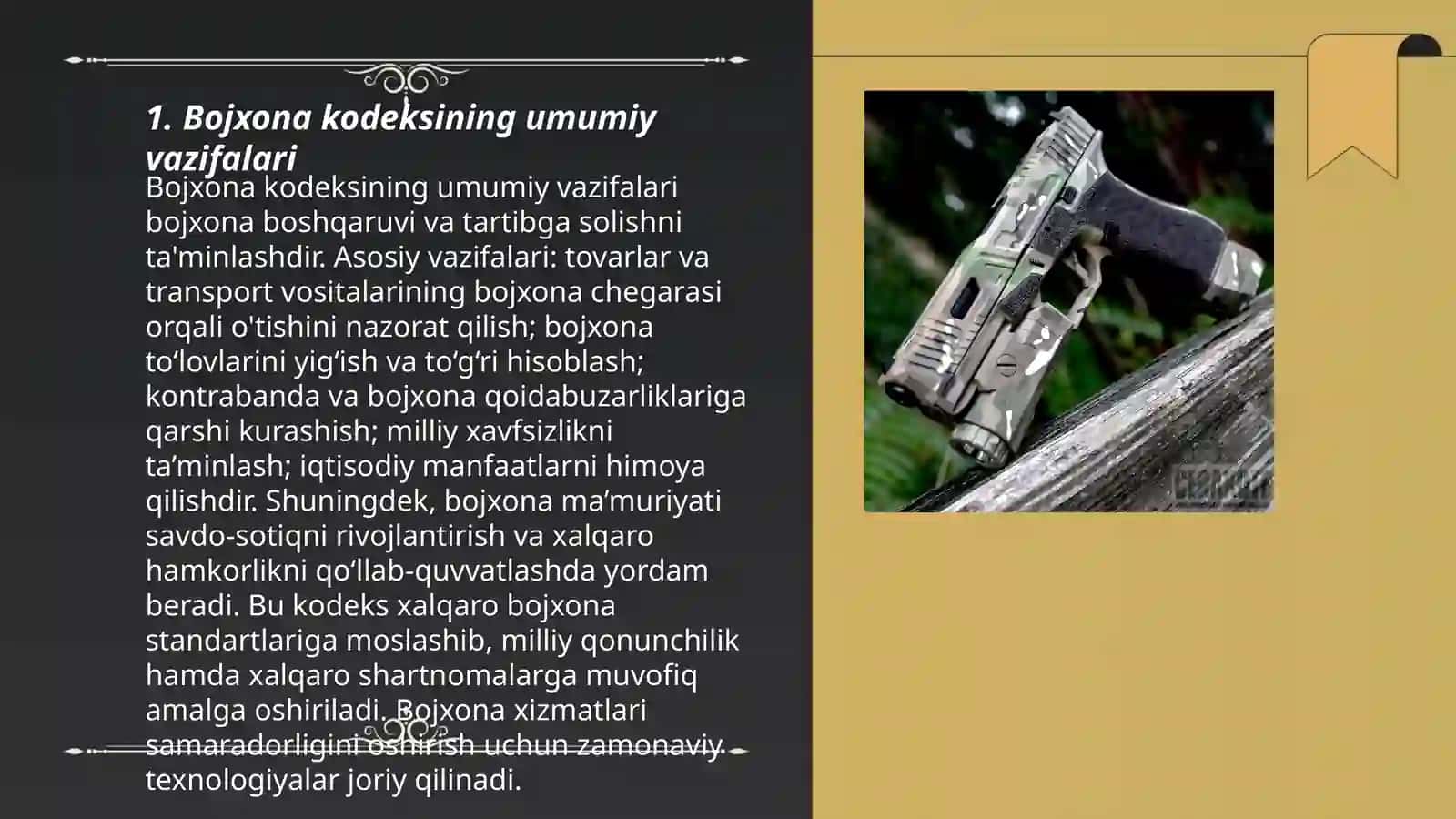 Bojxona kodeksining bojxona munosabatlarini tartibga solishdagi o'rni 3