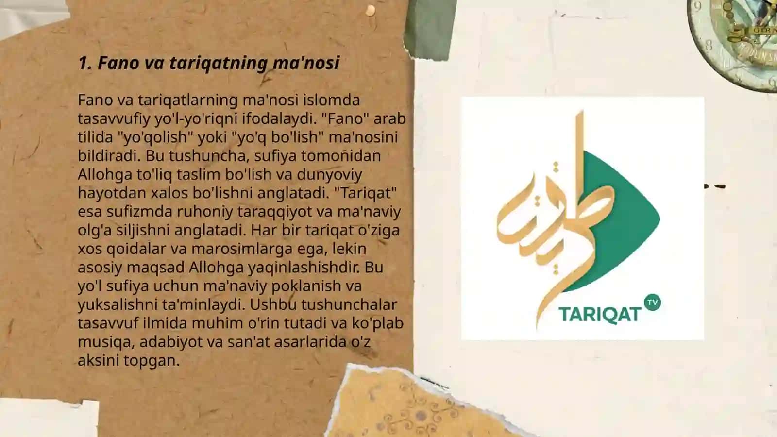 Fano va tariqat tushunchalari 3