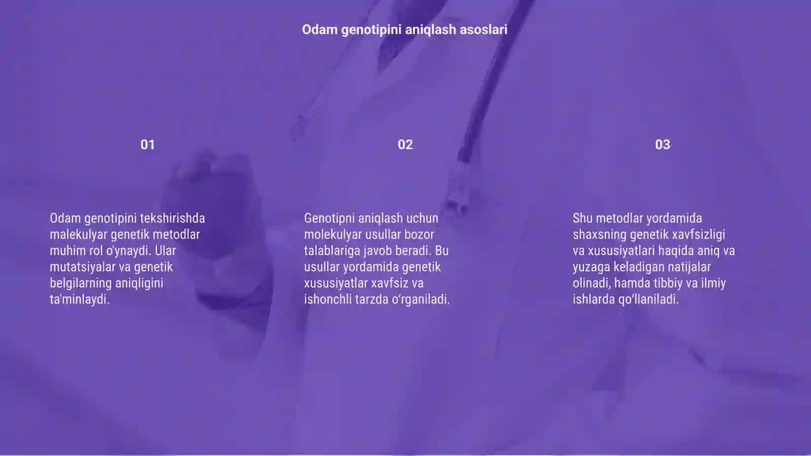 Odamlar genotipini aniqlashning malekulyar genetik usullari 3