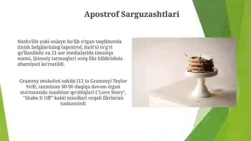 Punktuatsion savodxonlik boyicha taqdimot Taylor lash 3