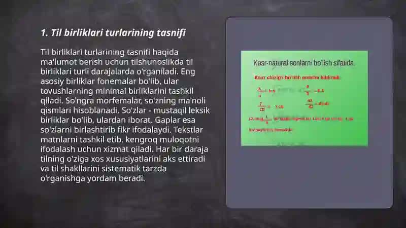 Til birliklari oʻrtasidagi munosabatlar tahlili 3