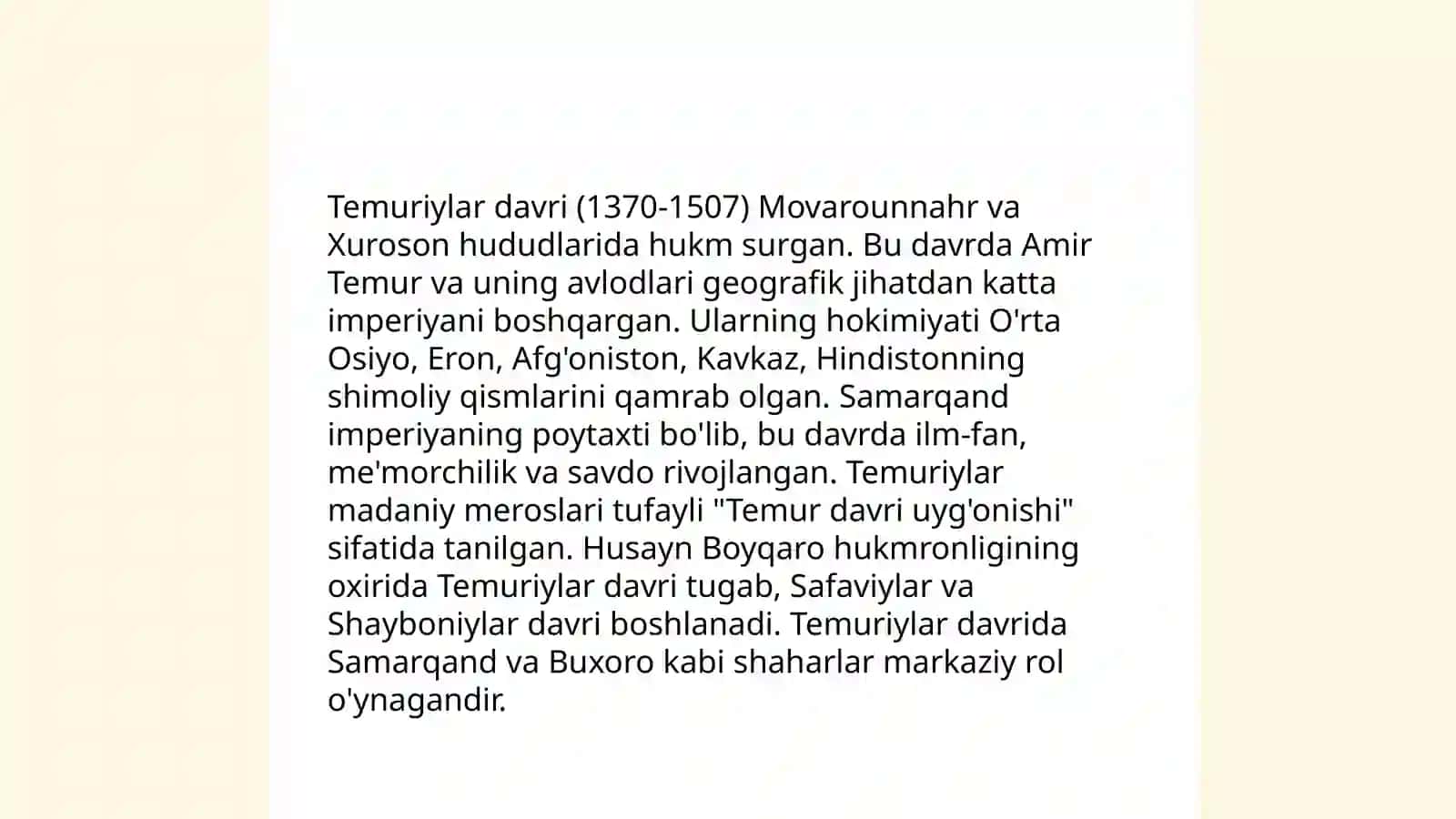 Temuriylar davri tarixiy geografiyasi avlodlari 3