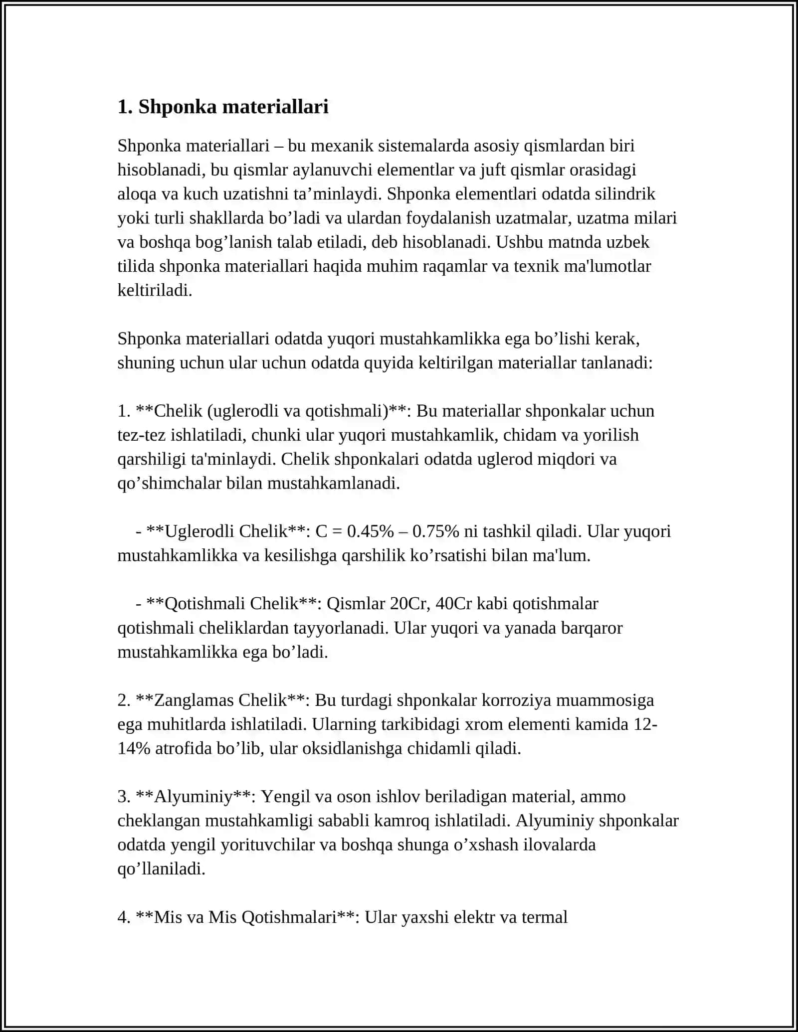 SHPONKA DETALINI TAYYORLASHNING TIPAVIY TEXNOLOGIK JARAYONINI TUZISH 3