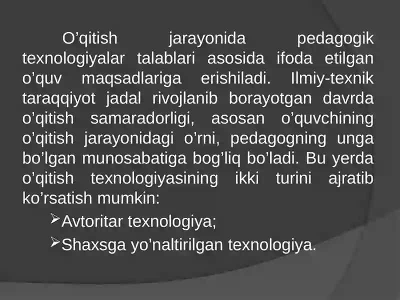 TABAQALASHTIRILGAN O’QITISH TA’LIM TEXNOLOGIYALARI 3