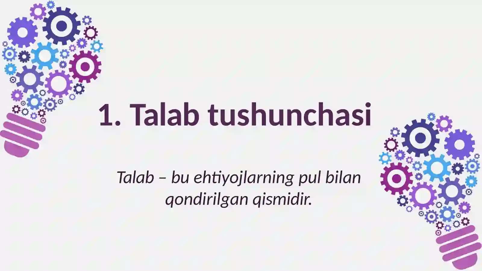 Talab va taklif nazariyasi 3