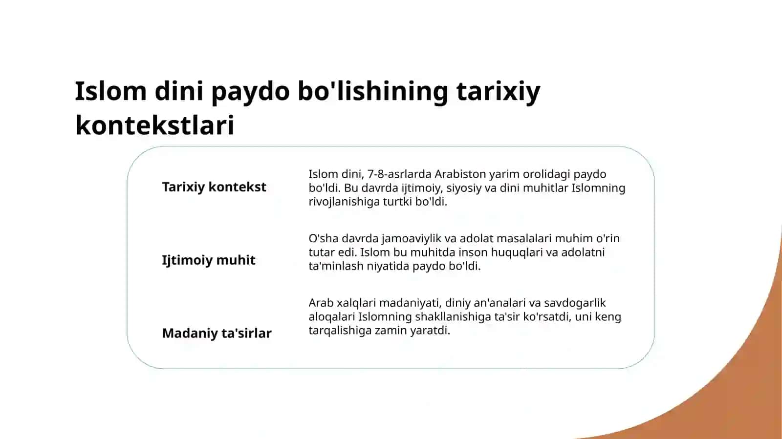 Islom dini tarixi bo'yicha mustaqil ish 14 varoqli 3