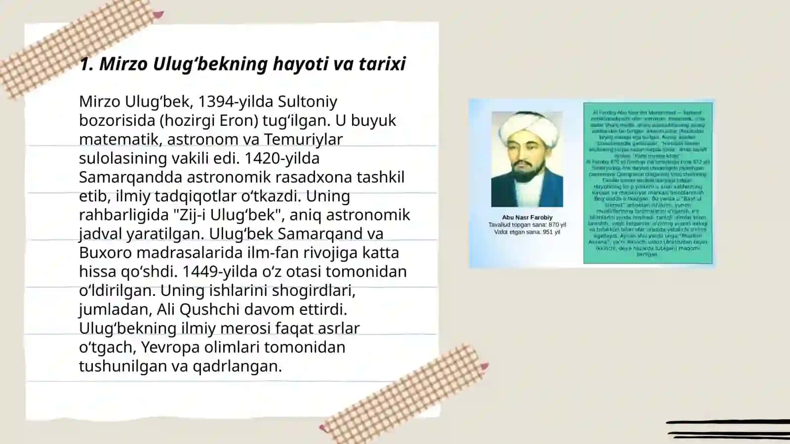 Mirzo Ulugʻbekning hayoti va tarixi 3