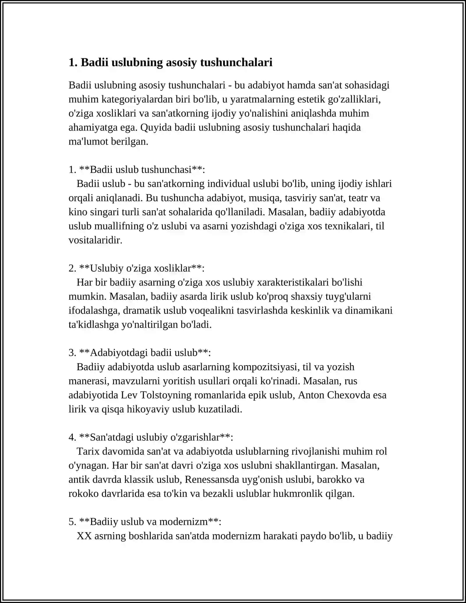 BADIIY USLUB VA UNING XUSUSIYATLARI 3