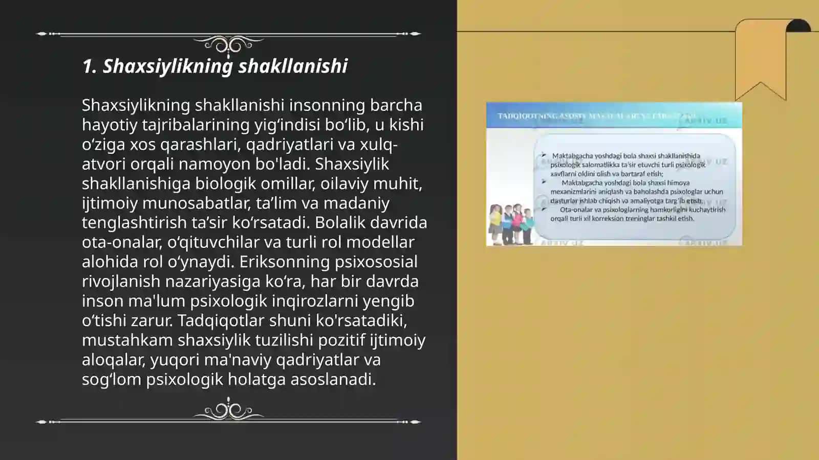 Shaxsning psixalogik himoya mehanizmi 3