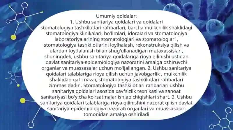 Stomatologiya muassasalarida havo muhitining sanitariya-gigiyenik nazorati 3