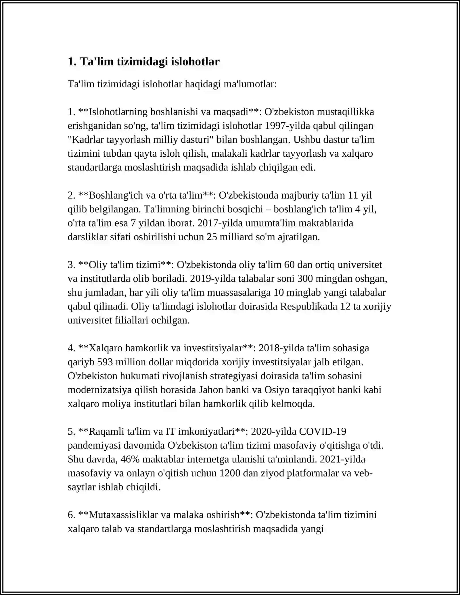 O'ZBEKISTONDA MUSTAQILLIK YILLARIDA IJTIMOY ISLOHOTLAR 3