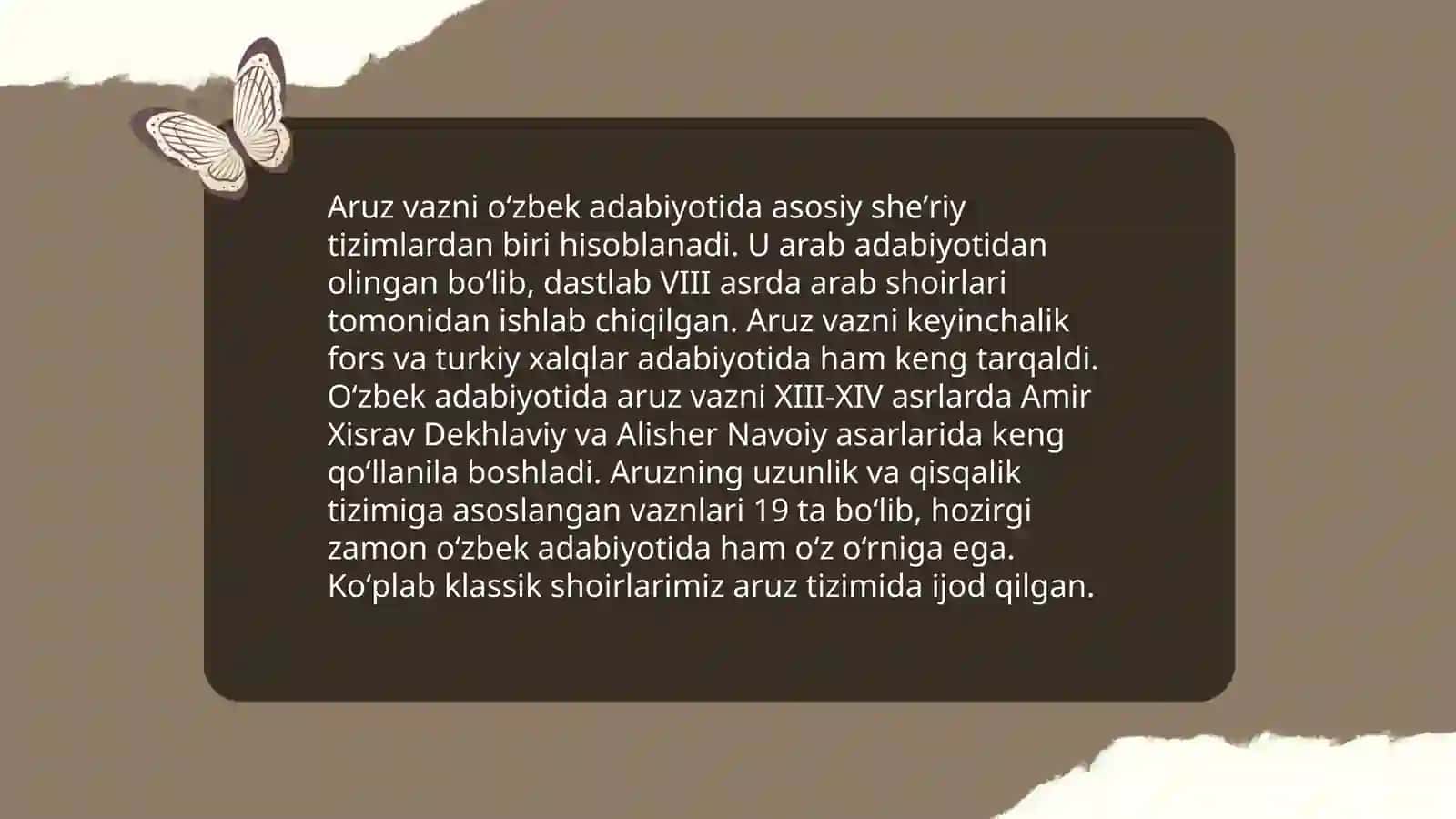 Aruz vazni haqida ma'lumot 3