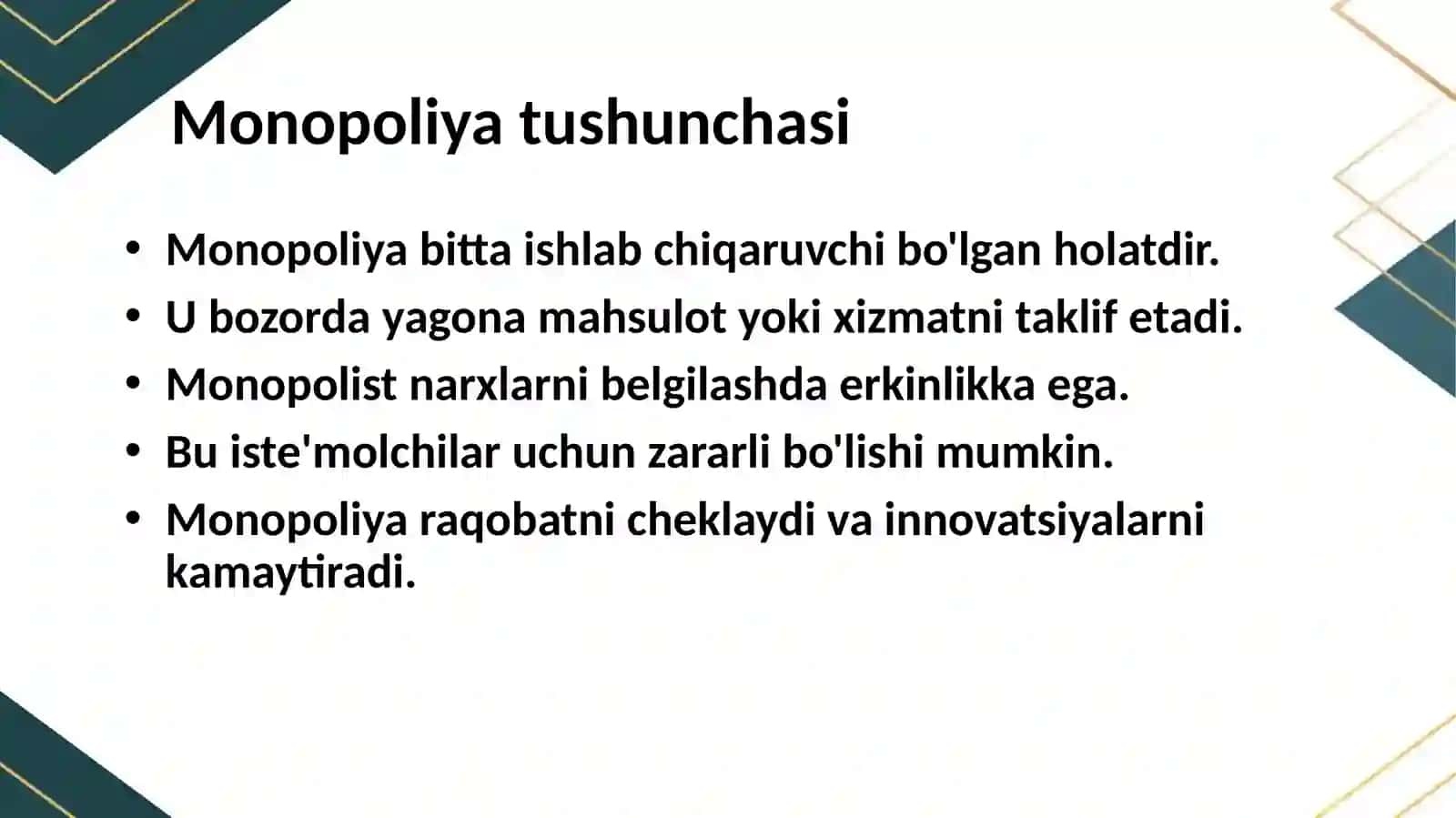 Raqobat va monopoliya 3