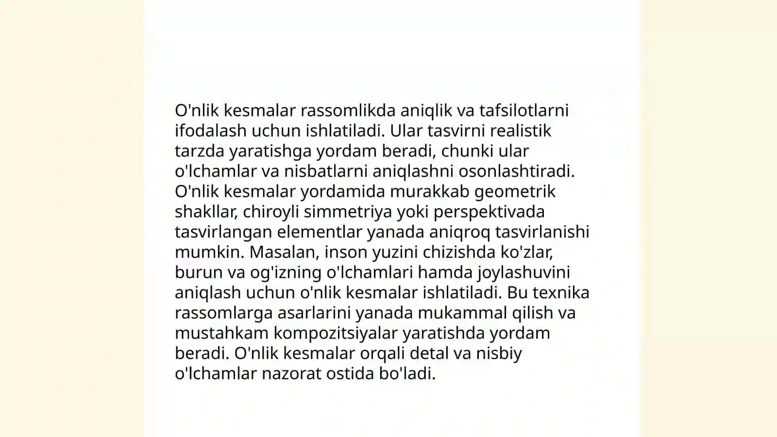 O'nlik kesmalar 3