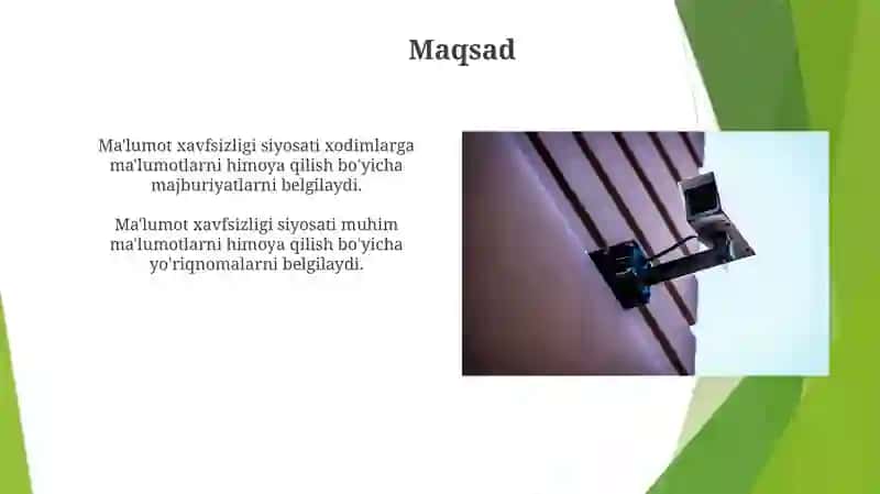 Axborot xavfsizligi siyosati 3