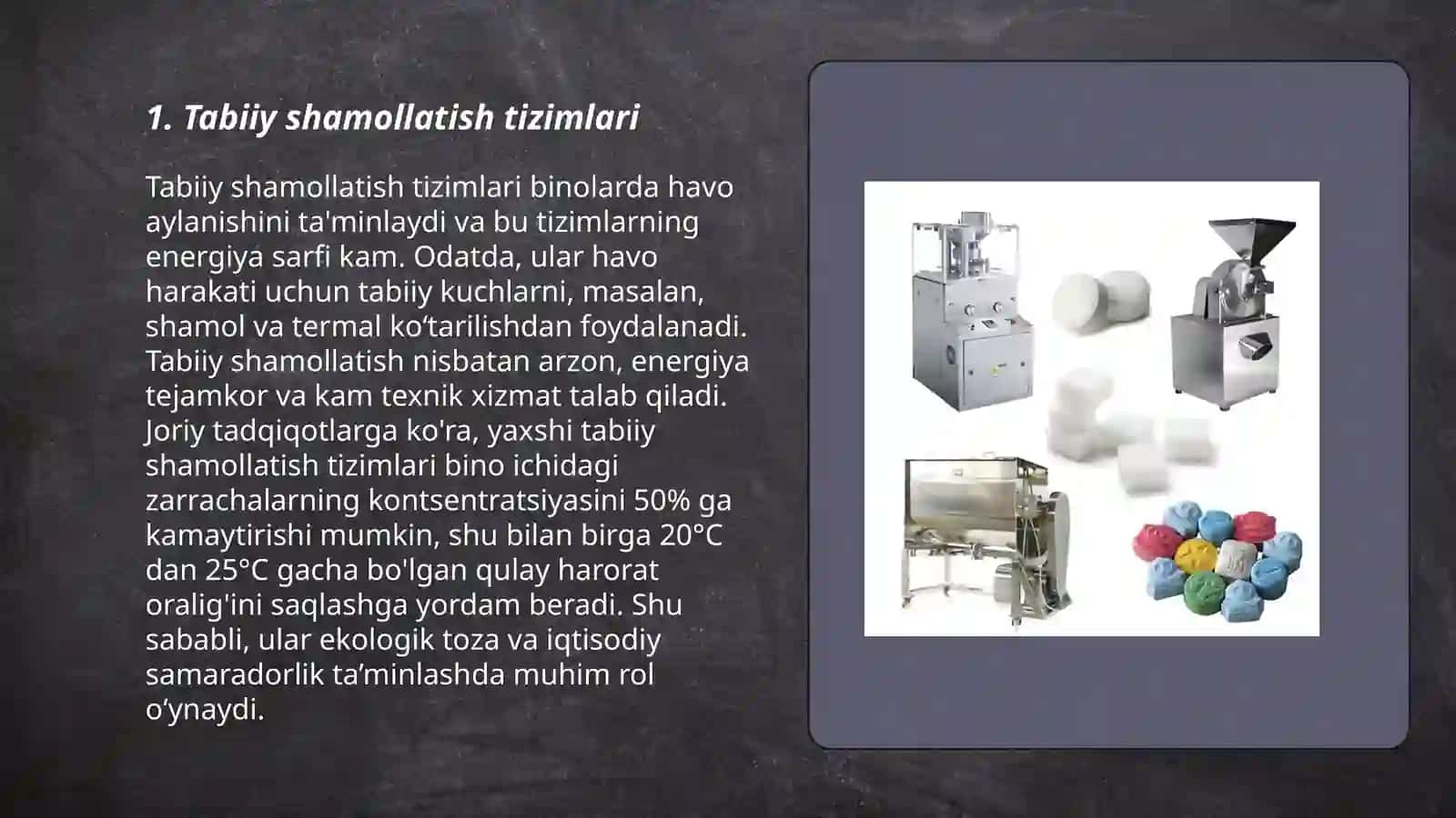 Tabiiy shamollatish tizimlari 3