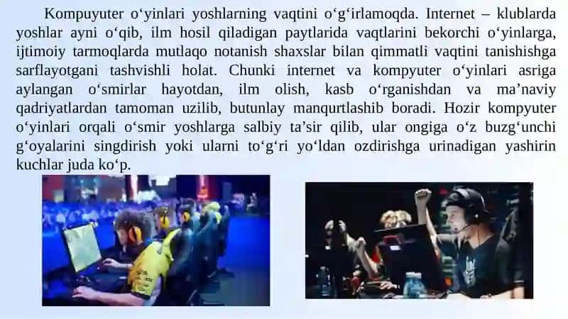 Virtual o'yinlarning yoshlar uchun g'ayrioddiy siri 3