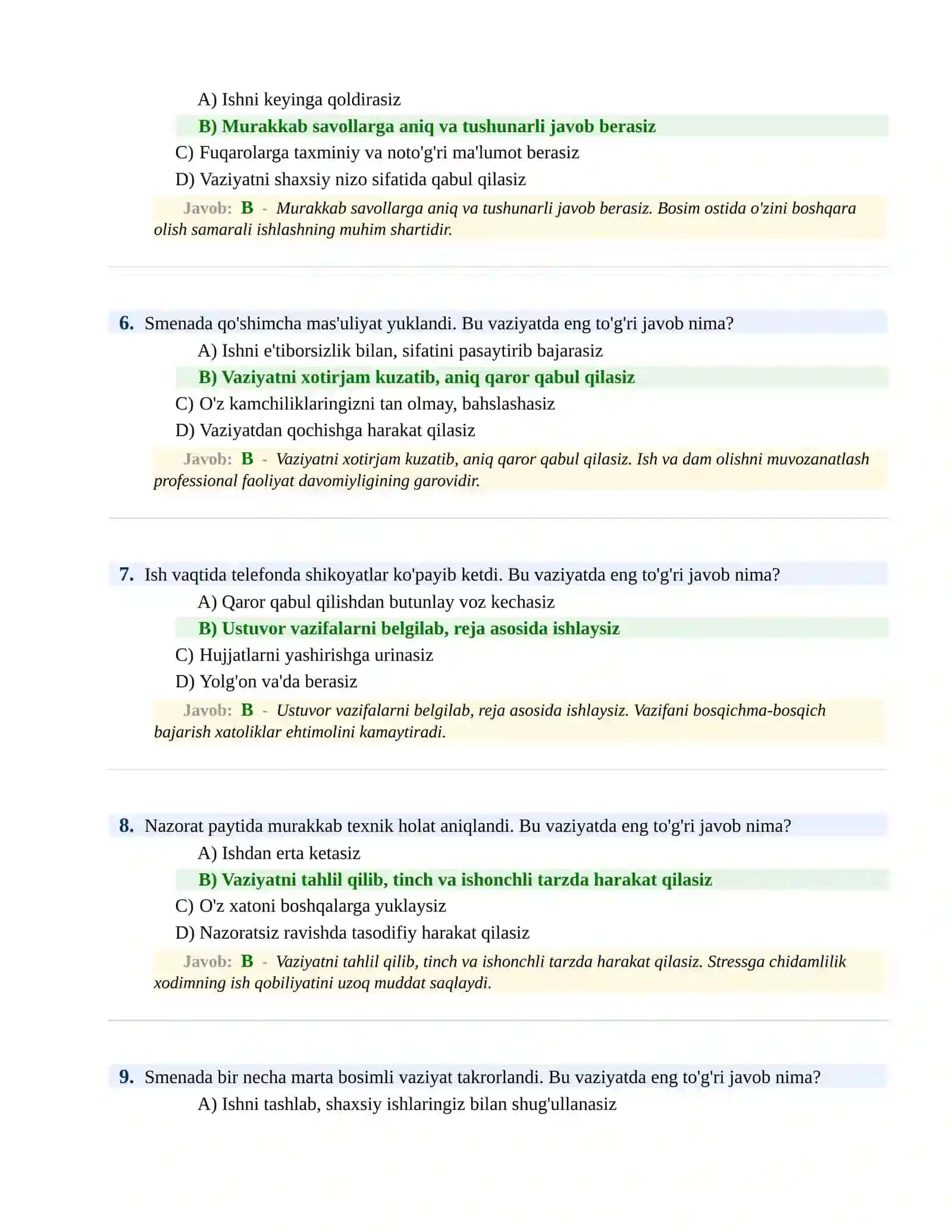 BOJXONA XIZMATIGA ISHGA KIRISH PSIXOLOGIK SINOV Testlari 3