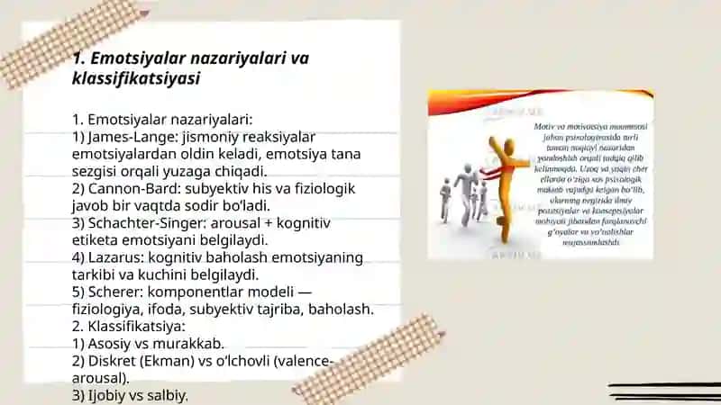 Emotsiya va motivatsiya psixologiyasi 3