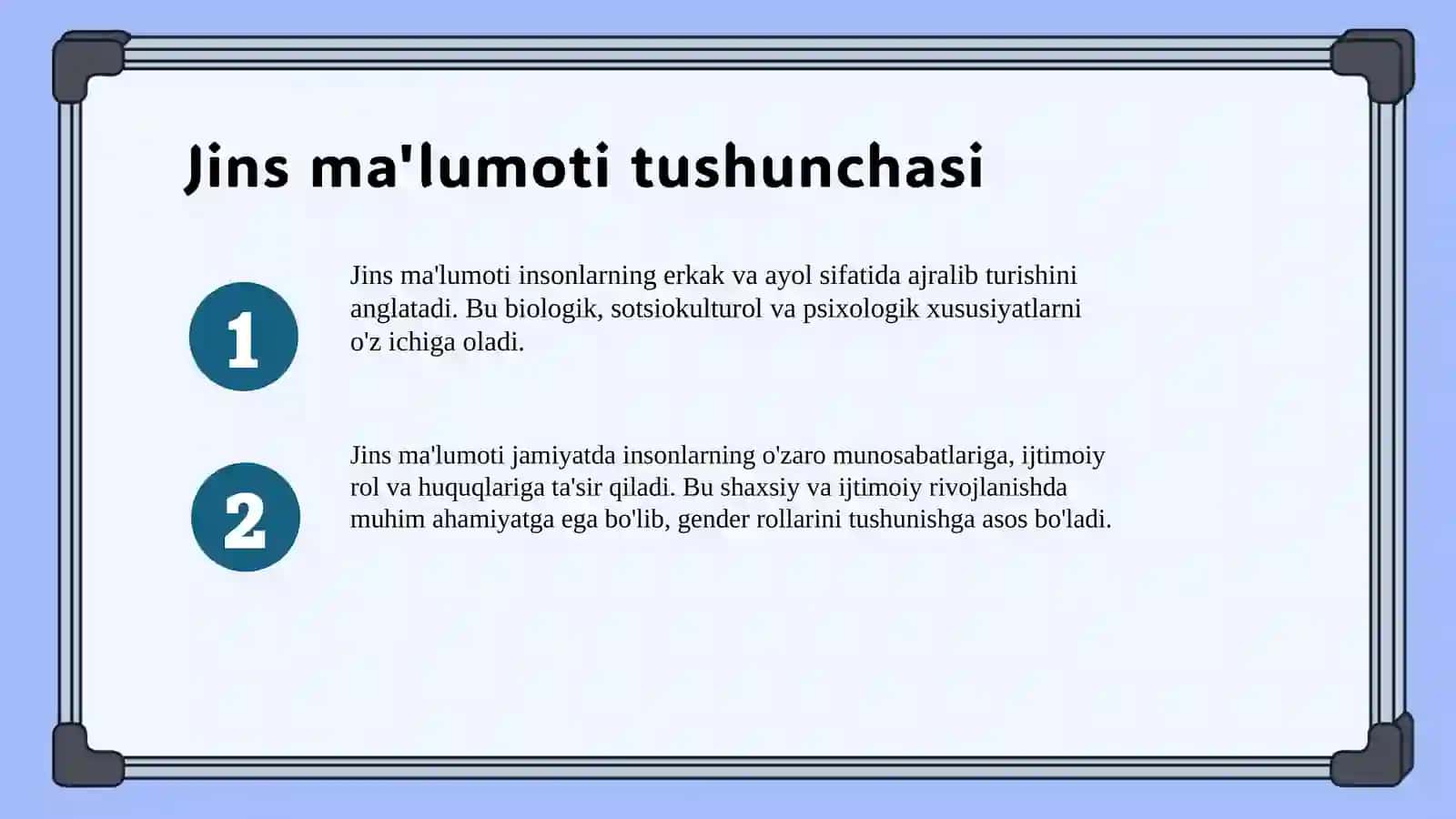 Jins ma'lumoti haqida tushuncha 3