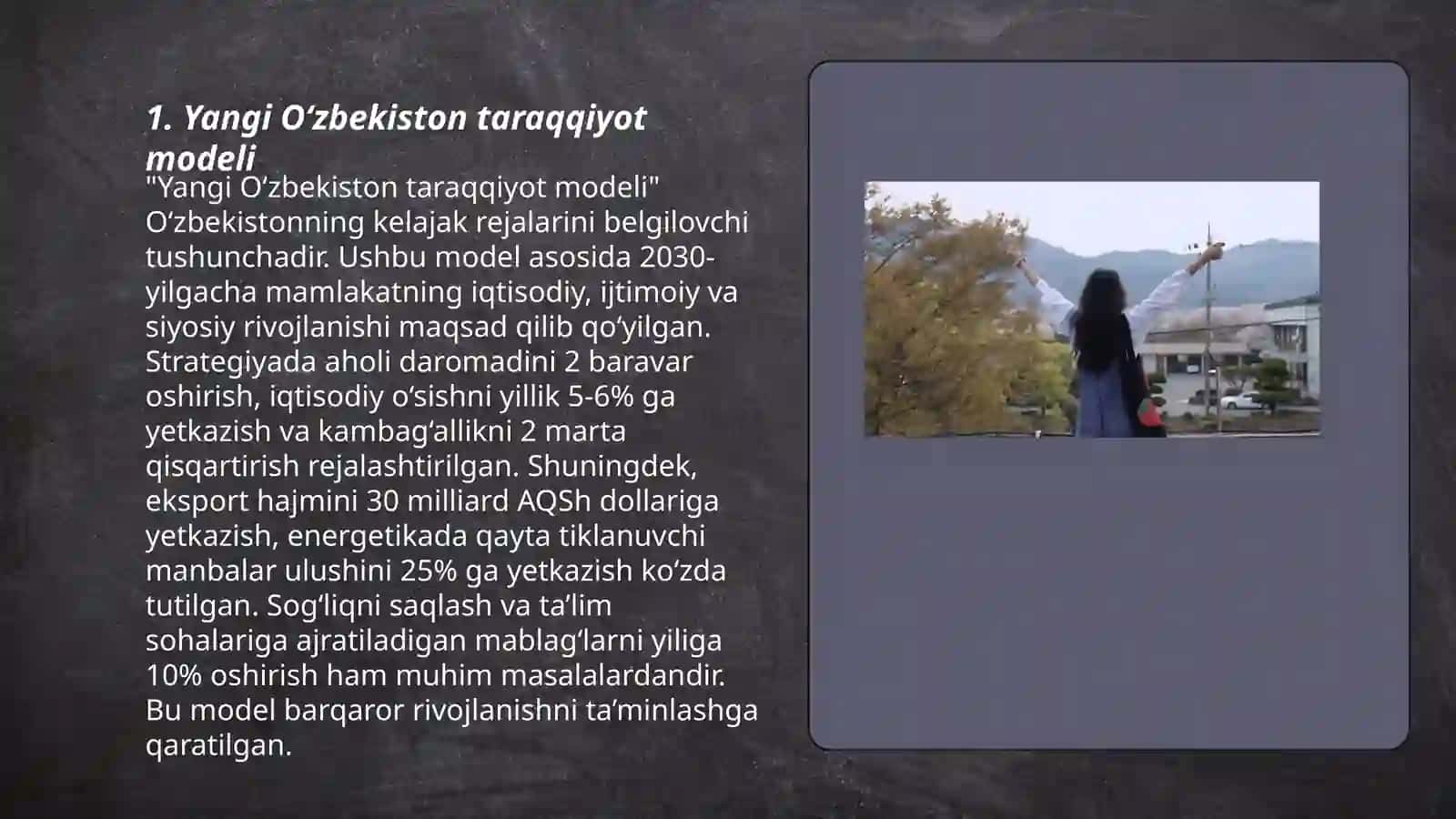 Yangi O’zbekistonning taraqqiyot strategiyasi “ kitobida rivojlanish modeli va Uchinchi renessans” 3
