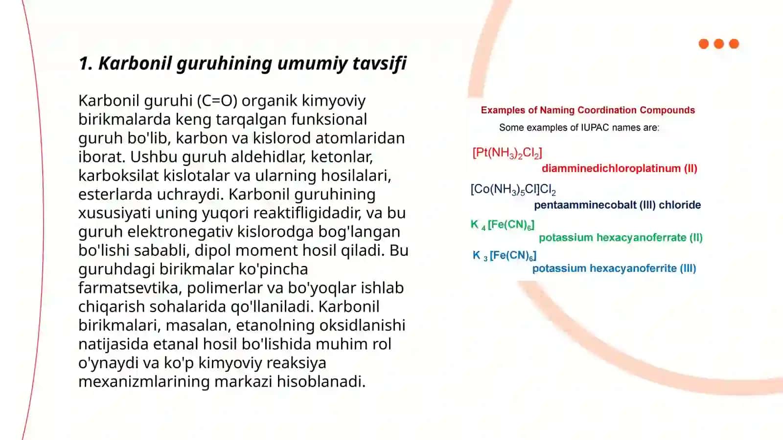 Karbonil birikmalar tuzilishi va nomlanishi 3
