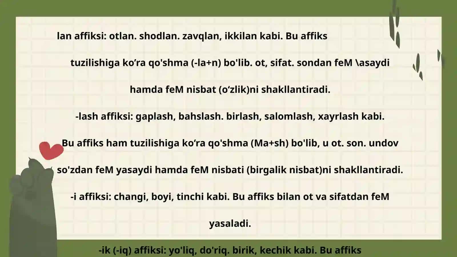 Feʼllarning yasalishi 3