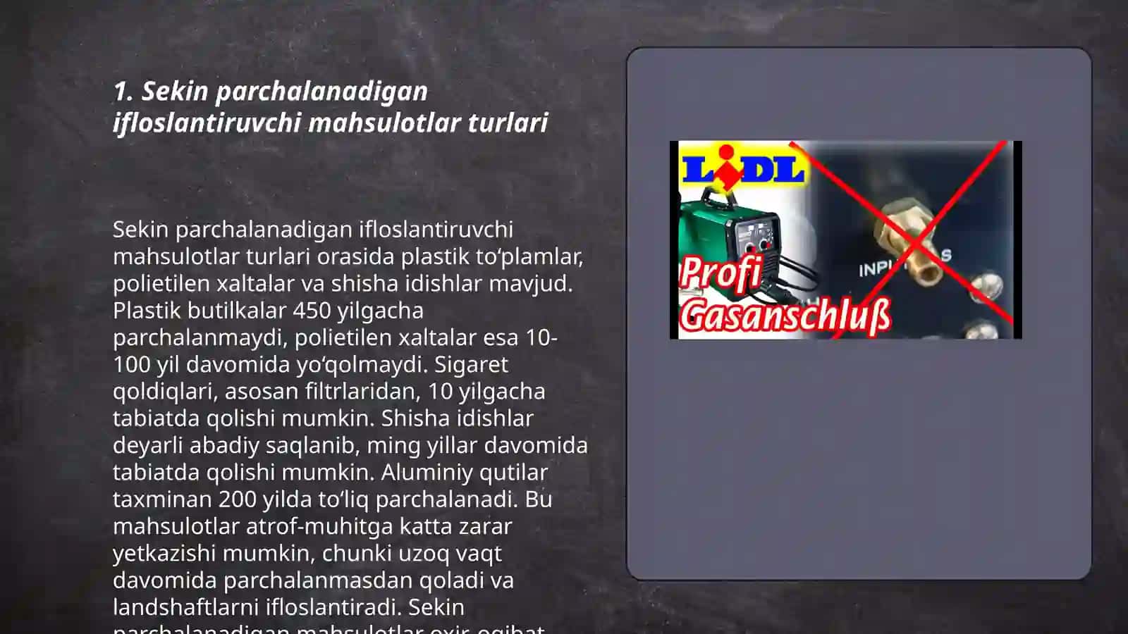 Sekin parchalanadigan ifloslantiruvchi mahsulotlar 3