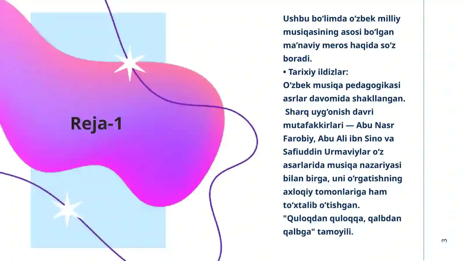 O'zbek musiqa pedagogikasi, ustoz-shogird maktabi 3