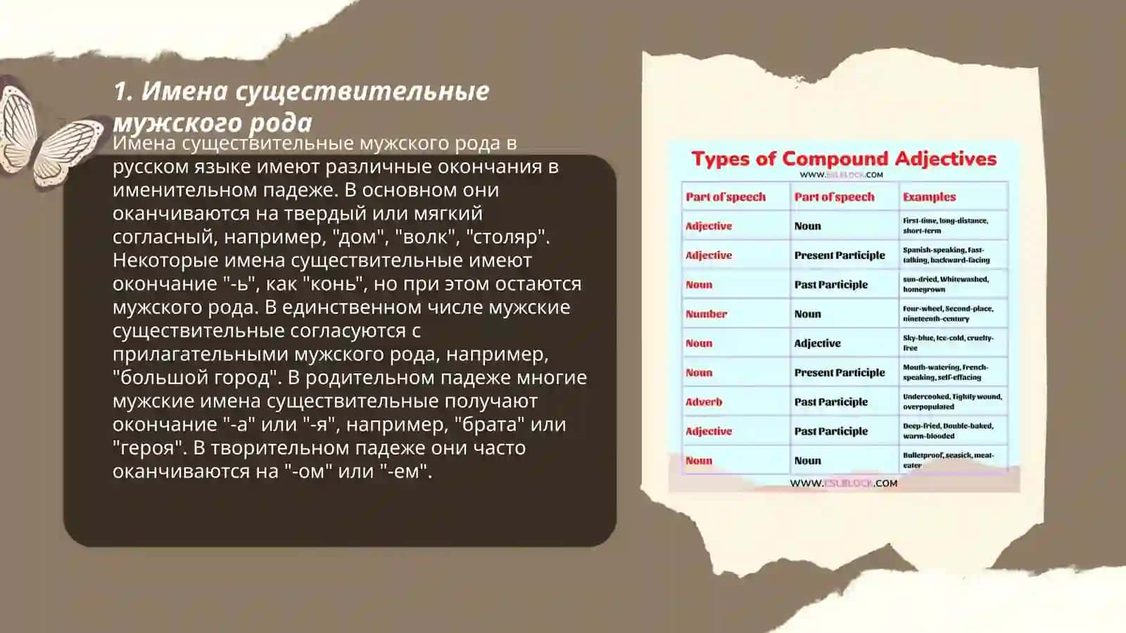 Определение рода имен существительных по значению и окончанию 3