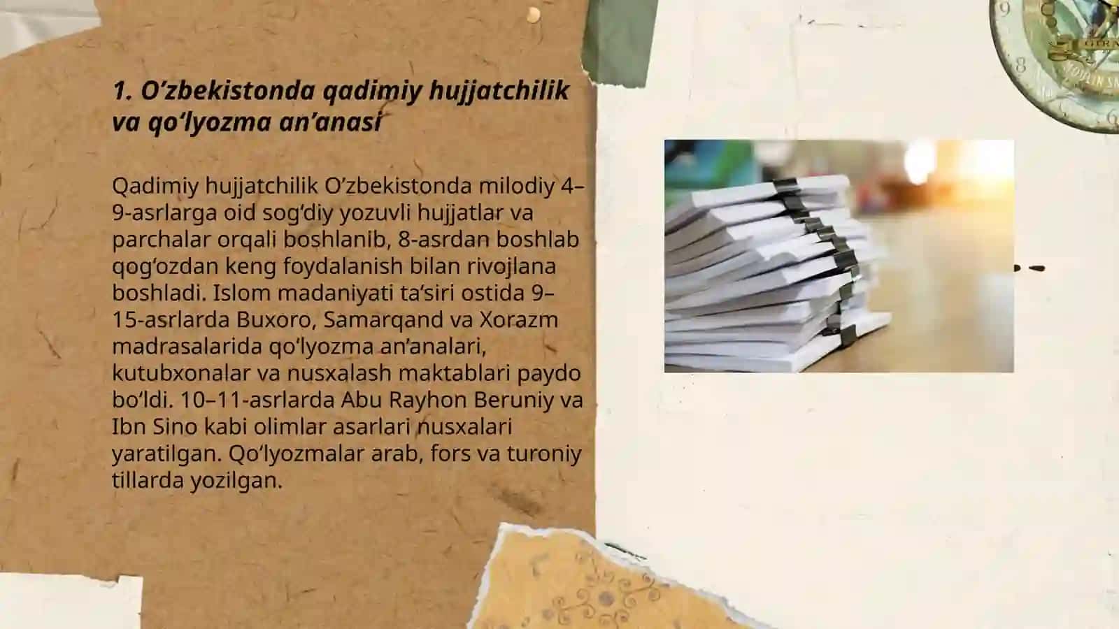 O’zbekistonda hujjatchilik tarixi 3