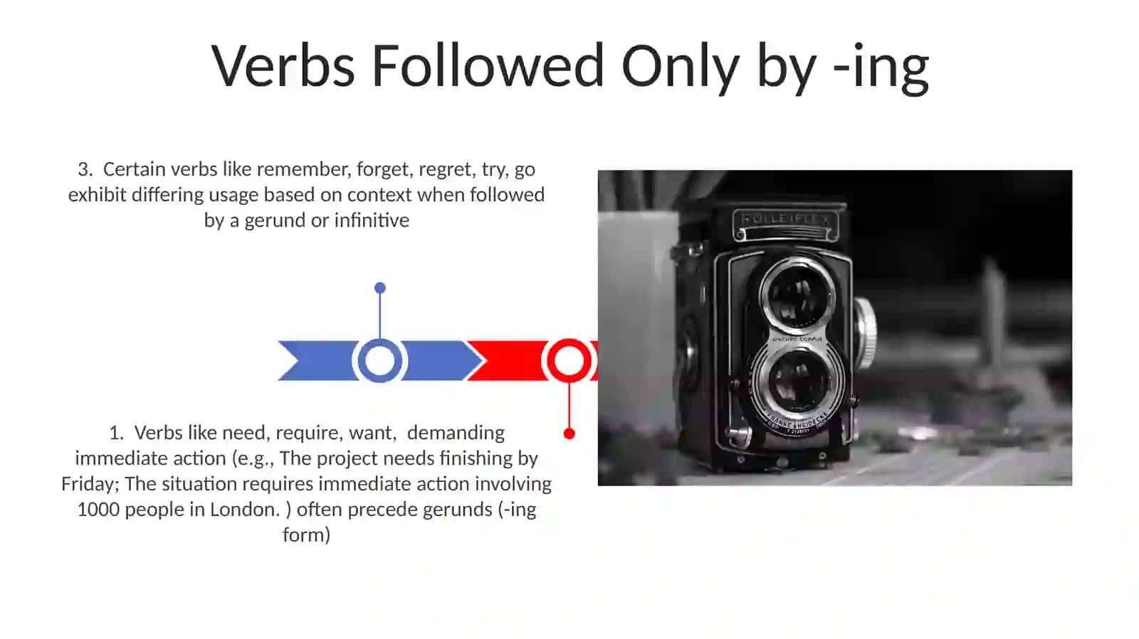 Verbs Followed by -ing and Infinitives 3