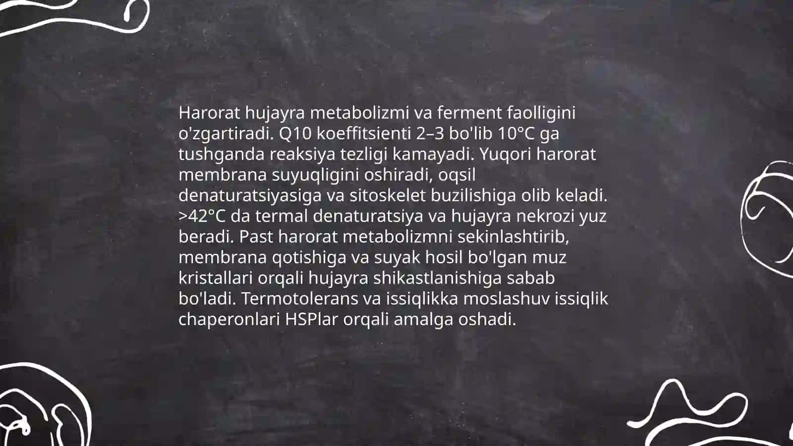 Tirik organizm toʻqima va hujayralarga fizik omillarning taʼsiri 3