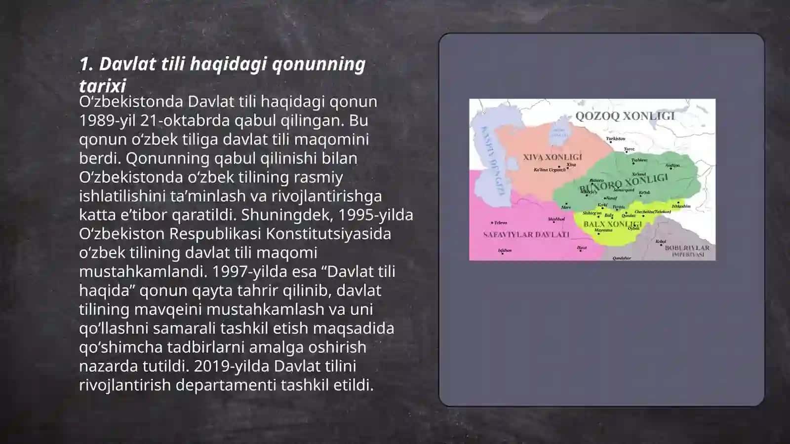 Davlat tili haqidagi qonunining qabul qilinishi 3