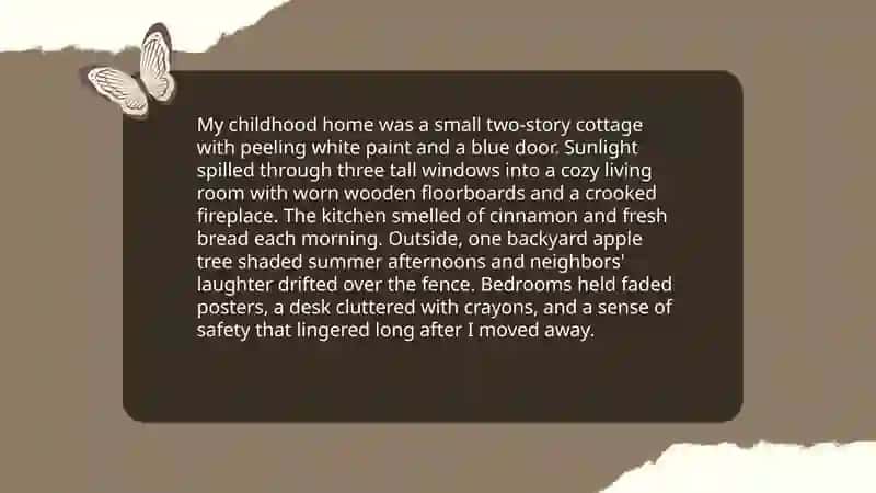 Descriptive essay on a childhood home 3