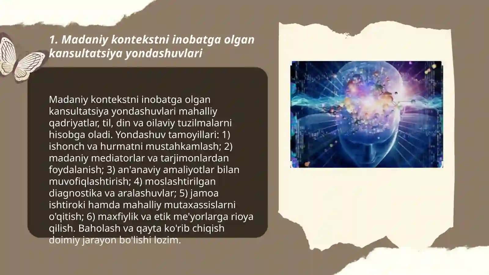 Ayrim madaniy gurux vakillariga kansultatsiya joriy qilishning oʻziga xosligi 3
