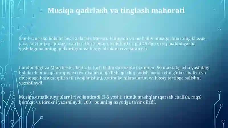 Maktabgacha yoshdagi bolalarga estetik tarbiya berishda musiqaning o‘rni 3
