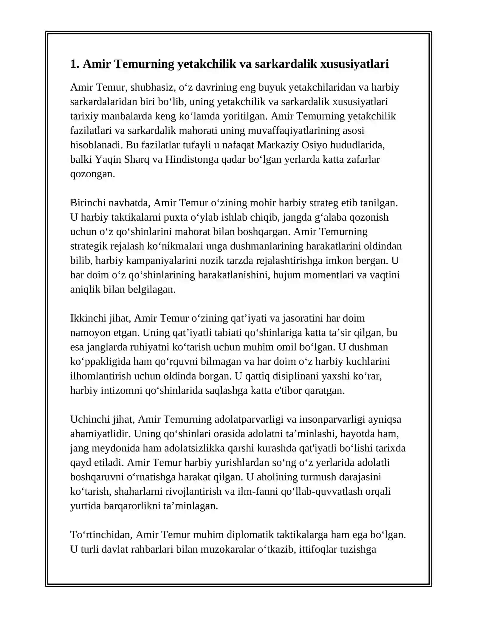 AMIR TEMUR SHAXSIYATI 3