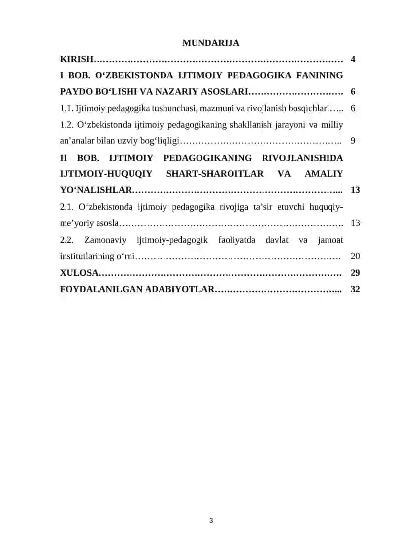 Oʻzbekistonda ijtimoiy pedagogikani paydo boʻlishi ijtimoiy pedagoʻgikani paydo boʻlishini ijtimoiy huquqi shart sharoyitlari 3