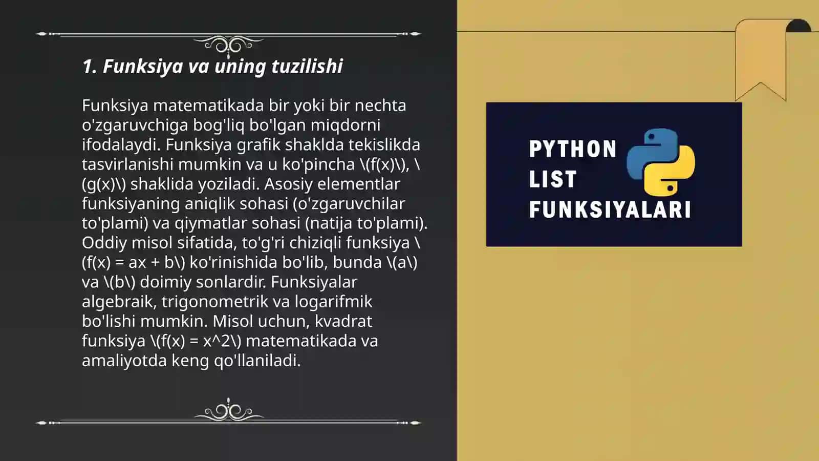 Python dasturlash tilida funktsiyalar bilan ishlash 3