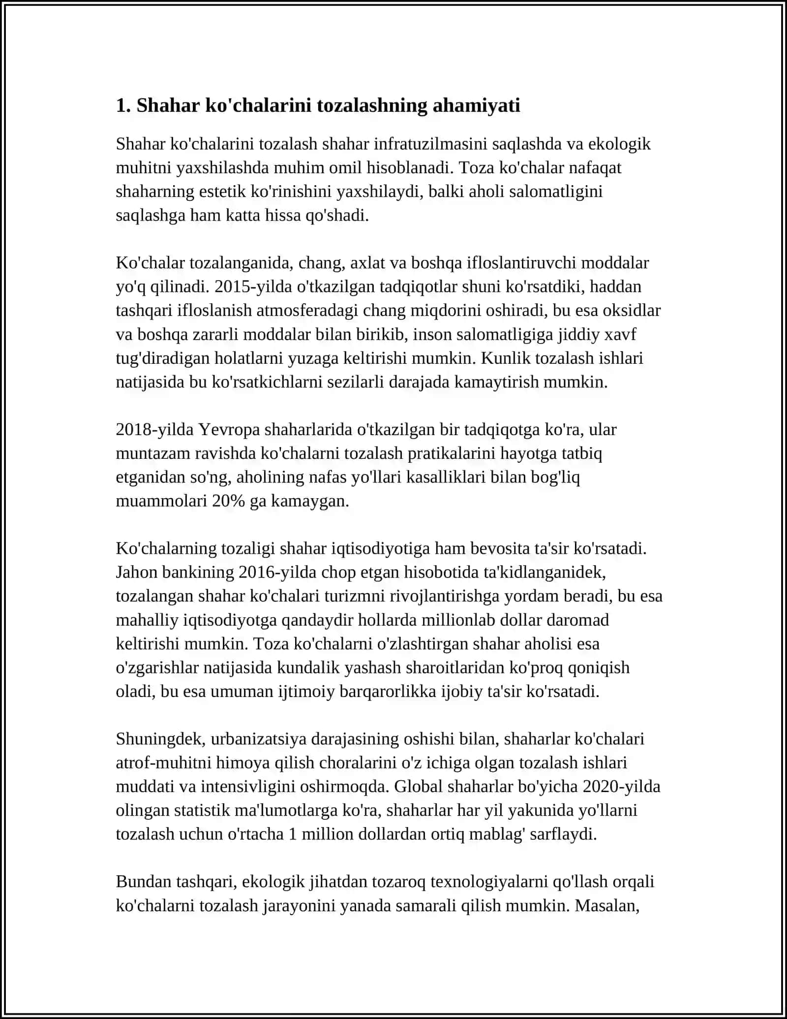 SHAXAR KÓCHALARINI TOZALASHGA MÒJALLANGAN MAXSUS MASHINALARDAN FOYDALANISH 3