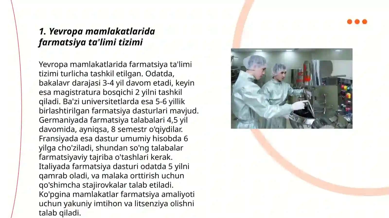 Yevropa mamlakatlarida farmatsiya ta'limi tizimi 3